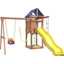 Детские спортивные комплексы и игровые площадки National Tree Company С качелями 3 в 1 и гибкими подвесными IgroWoods ДП-15