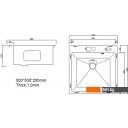 Кухонные мойки ARFEKA Eco AR 500*500 Satin Decor