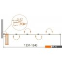 Шторки и карнизы для ванн и поддонов Cezares RELAX-V-5-120/140-P-Bi-L