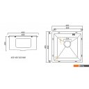 Кухонные мойки ARFEKA ECO AR 450*450 BLACK PVD NANO DECOR
