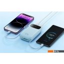 Портативные зарядные устройства Baseus Qpow2 Dual-Cable Digital Display Fast Charge Power Bank 22.5W 10000mAh (голубой)