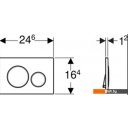 Клавиши и системы смыва Geberit Sigma 20 115.882.DW.1 (черный матовый)