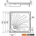 Душевые поддоны Alex Baitler AB9017H-2 90x90