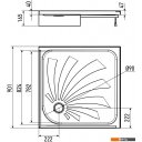 Душевые поддоны Alex Baitler AB9017H-2 90x90