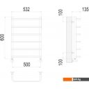 Полотенцесушители TERMINUS Стандарт П6 500x600 нп (хром)