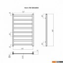Полотенцесушители TERMINUS Ното П8 500x800 (золото матовое)