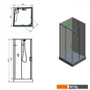 Душевые кабины Aquanet Passion Evo S 90 (черный)