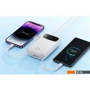Портативные зарядные устройства Baseus Qpow2 Dual-Cable Digital Display Fast Charge Power Bank 22.5W 20000mAh (белый)