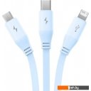 Кабели, адаптеры, разветвители Baseus CB000063 USB Type-A - Lightning/USB Type-C/microUSB (1.1 м, синий)
