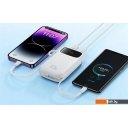 Портативные зарядные устройства Baseus Qpow2 Dual-Cable Digital Display Fast Charge Power Bank 22.5W 10000mAh (белый)