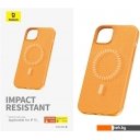 Чехлы для телефонов Baseus Fauxther для iPhone 15 660152094B (оранжевый)