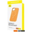 Чехлы для телефонов Baseus Fauxther для iPhone 15 660152094B (оранжевый)