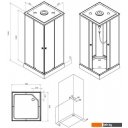Душевые кабины AM.PM X-Joy 90x90 W94C-403-090BT