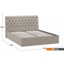 Кровати Трия Скарлет универсальная тип 1 160x200 (велюр мокко темный)