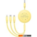 Кабели, адаптеры, разветвители Baseus CB000063 USB Type-A - Lightning/USB Type-C/microUSB (1.1 м, желтый)
