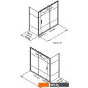 Шторки и карнизы для ванн и поддонов Aquanet Practic AE10-B-160H150U-CP (прозрачное стекло)