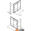 Шторки и карнизы для ванн и поддонов Aquanet Practic AE10-B-160H150U-CP (прозрачное стекло)