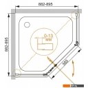 Душевые кабины Cezares ECO-O-P-1-90-P-Cr