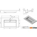 Умывальники Versalia Galaxy 80 Grey