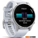 Умные часы и браслеты Garmin Fenix 8 43мм (серебристый, белый ремешок)