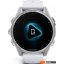 Умные часы и браслеты Garmin Fenix 8 43мм (серебристый, белый ремешок)