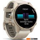 Умные часы и браслеты Garmin Fenix 8 Sapphire 43мм (золотистый, дымчато-серый ремешок)