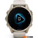 Умные часы и браслеты Garmin Fenix 8 Sapphire 43мм (золотистый, дымчато-серый ремешок)