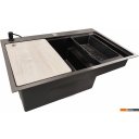 Кухонные мойки Stellar S6550NB-TU-L (нано черный, с доской)
