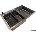 Кухонные мойки Stellar S6550NB-TU-L (нано черный, с доской)