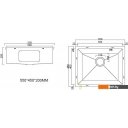 Кухонные мойки ARFEKA ECO AR 550*450 BLACK PVD NANO