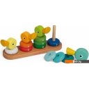 Развивающие игрушки Janod Набор пирамидок Утята J08212 Развивающие игрушки Janod Набор пирамидок Утята J08212