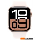 Умные часы и браслеты Apple Watch Series 10 42 мм (алюминиевый корпус, розовое золото/легкие румяна, спортивный силиконовый ремешок S/M)