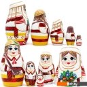 Развивающие игрушки Брестская Фабрика Сувениров В народной одежде с букетом васильков (набор 5 шт)