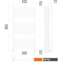 Полотенцесушители TERMINUS Аврора П16 500х800 нп (матовое золото)