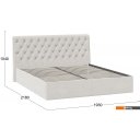 Кровати Трия Скарлет 180x200 (велюр бежевый)