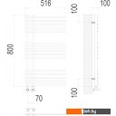 Полотенцесушители TERMINUS Астра П15 70x800 нп (хром)