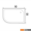 Душевые поддоны River Wemor 90/80/24 R