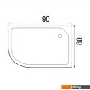Душевые поддоны River Wemor 90/80/24 R