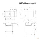 Кухонные мойки Ulgran Quartz Prima 700-04 (платина)
