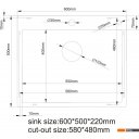 Кухонные мойки Asteria A6050S-D (сатин декор)