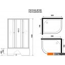 Душевые кабины Niagara Promo P90/70/40L/MT/BK 90x70x195
