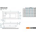 Ванны Excellent Ness Mono Slim 160x70 (с ножками)
