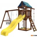 Детские спортивные комплексы и игровые площадки National Tree Company c качелями лодочка и подвесным плетеным креслом IgroWoods ДП-2 Premium
