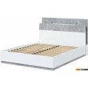 Кровати Интерлиния Quartz QZ-К160 (белый платинум/бетон)