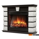 Электрокамины и биокамины Firelight Excalibur 30 (камень белый, шпон венге)