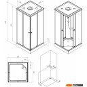 Душевые кабины AM.PM X-Joy Square 90x90 W94C-403-090MT