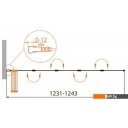 Шторки и карнизы для ванн и поддонов Cezares RELAX-V-5-120/140-P-Bi-R