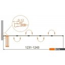 Шторки и карнизы для ванн и поддонов Cezares RELAX-V-5-120/140-P-Bi-R