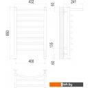 Полотенцесушители TERMINUS Классик П8 400x850 с полкой бп электро (хром)
