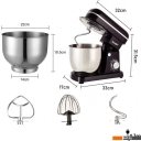 Кухонные комбайны, машины и планетарные миксеры Sonifer SF-8065 (черный)